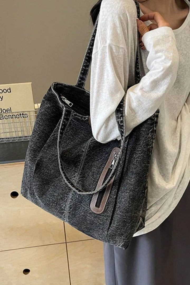 Medium Denim Womens Tote Bag - Faithacle