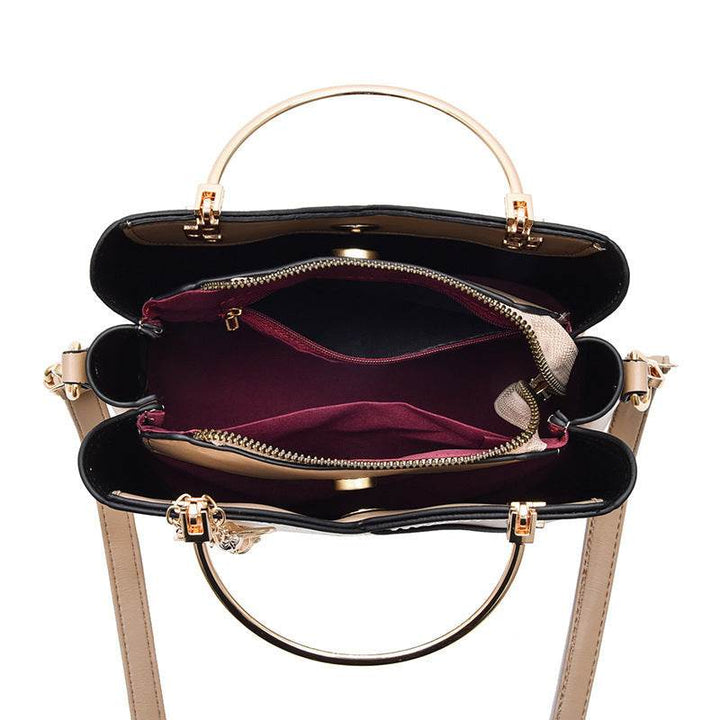 Handbag Korean Style Color Block Large Capacity Women - Faithacle