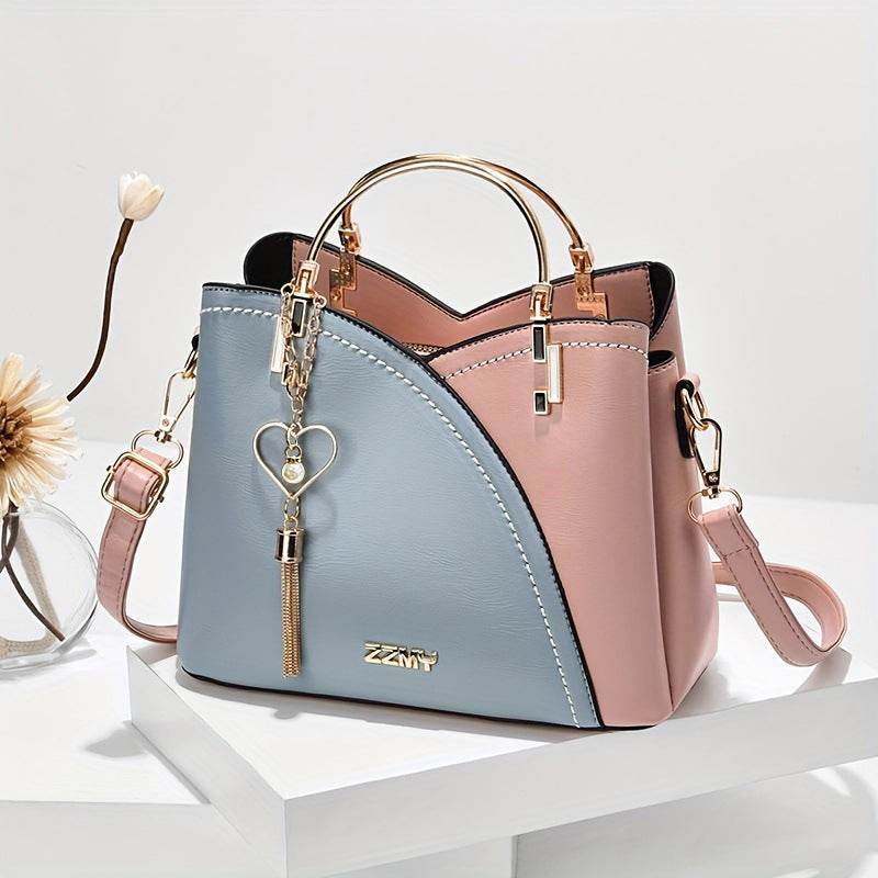 Handbag Korean Style Color Block Large Capacity Women - Faithacle