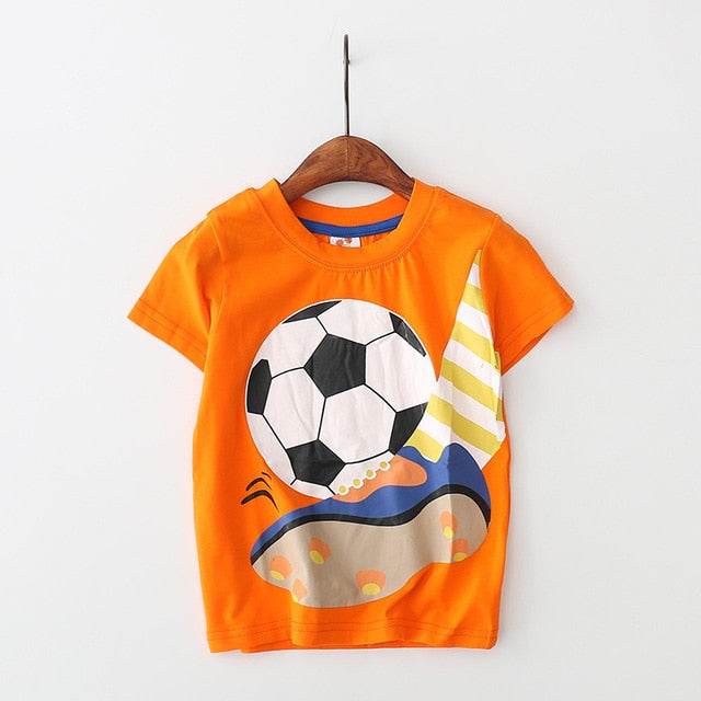 Baby Boys T Shirt Cotton Short Sleeve T Shirt Tops Tees 2-8 Year - Faithacle