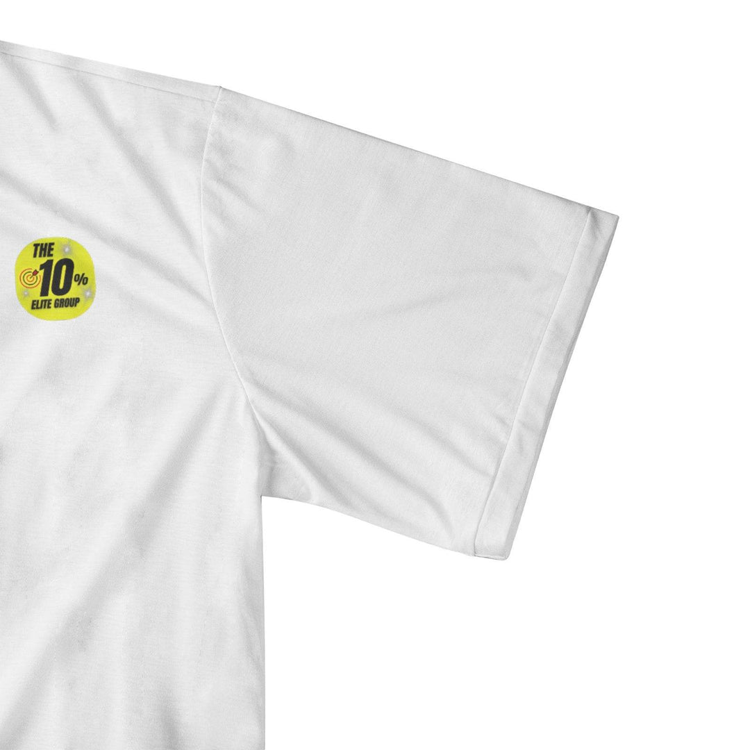 10% Elite group - Men's Shockwave White Polo Shirts - Faithacle
