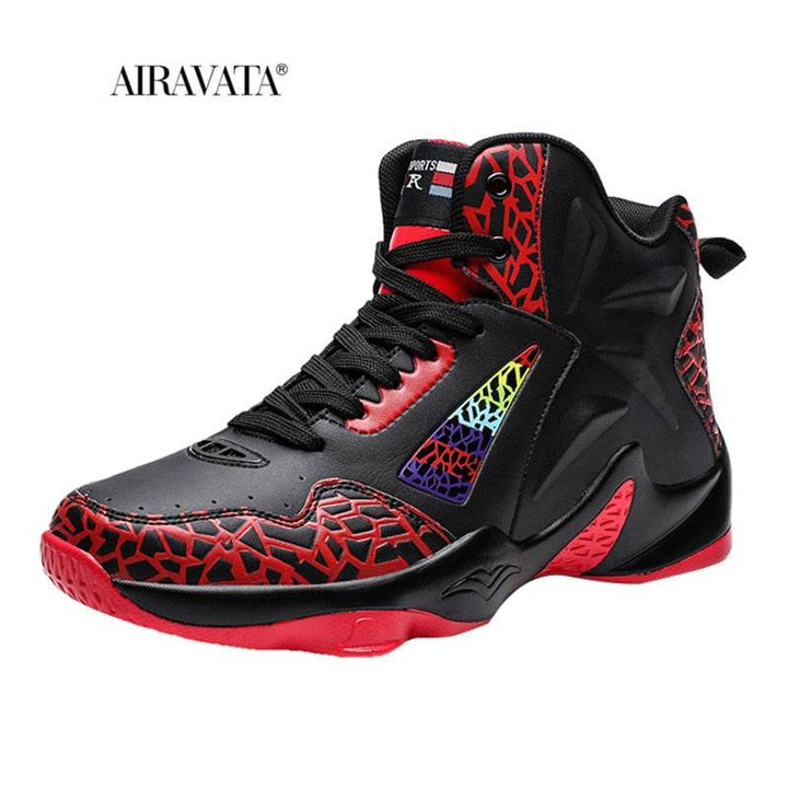 Fashion Leather Basketball Shoes Men Comfortable Casual Sports Trainers Non-slip Wear-resisitant - Faithacle