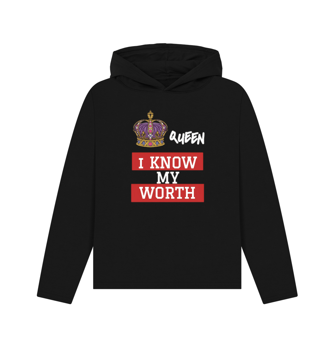 Black Printed Hoody Front