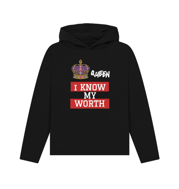 Black Printed Hoody Front