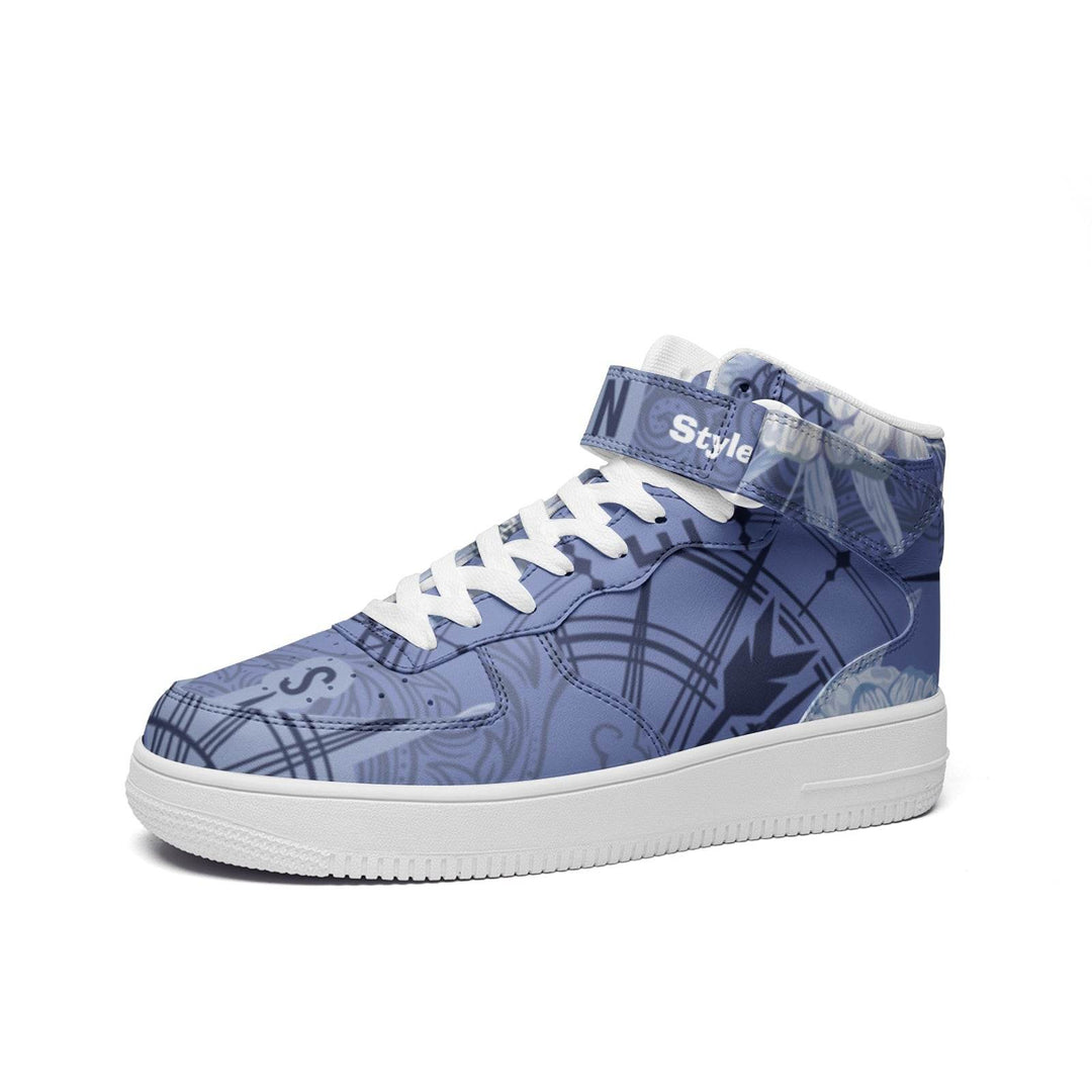 Circle of Fifths - C Sharp Unisex high Top Leather Sneakers - Faithacle