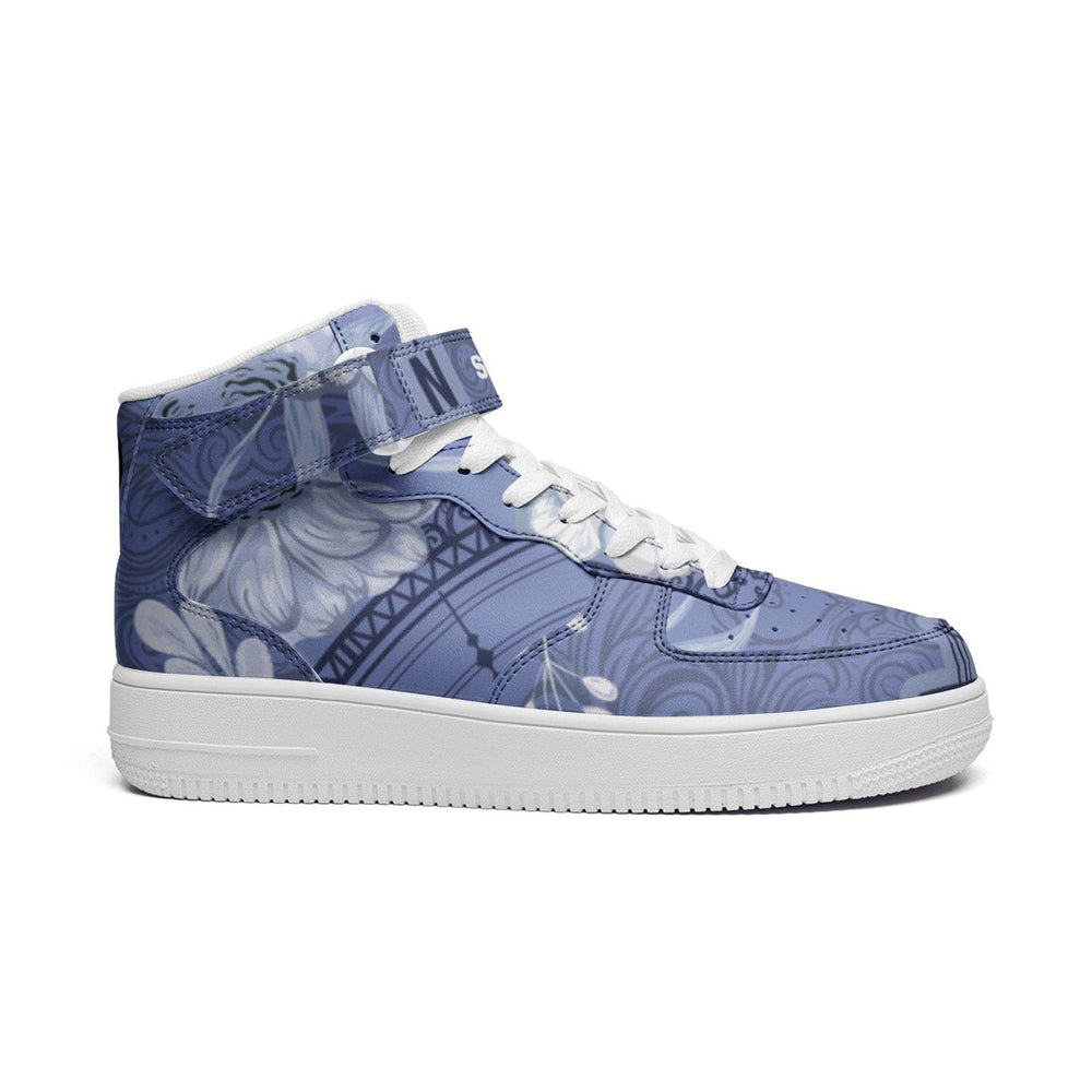 Circle of Fifths - C Sharp Unisex high Top Leather Sneakers - Faithacle