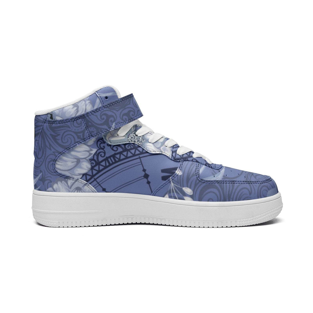 Circle of Fifths - C Sharp Unisex high Top Leather Sneakers - Faithacle