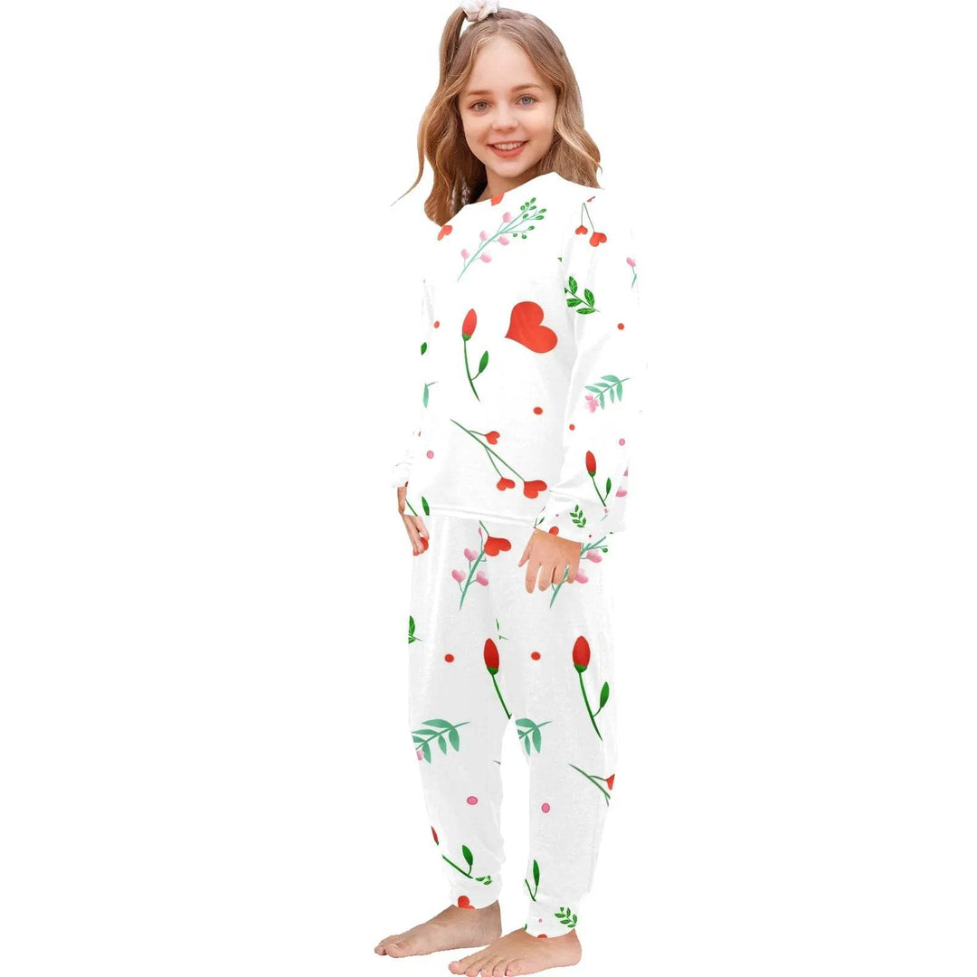 Little Girls' Crew Neck Long Pajama Set (Sets 18) - Faithacle