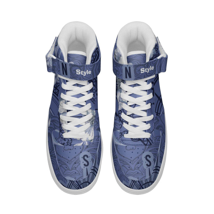 Circle of Fifths - C Sharp Unisex high Top Leather Sneakers - Faithacle