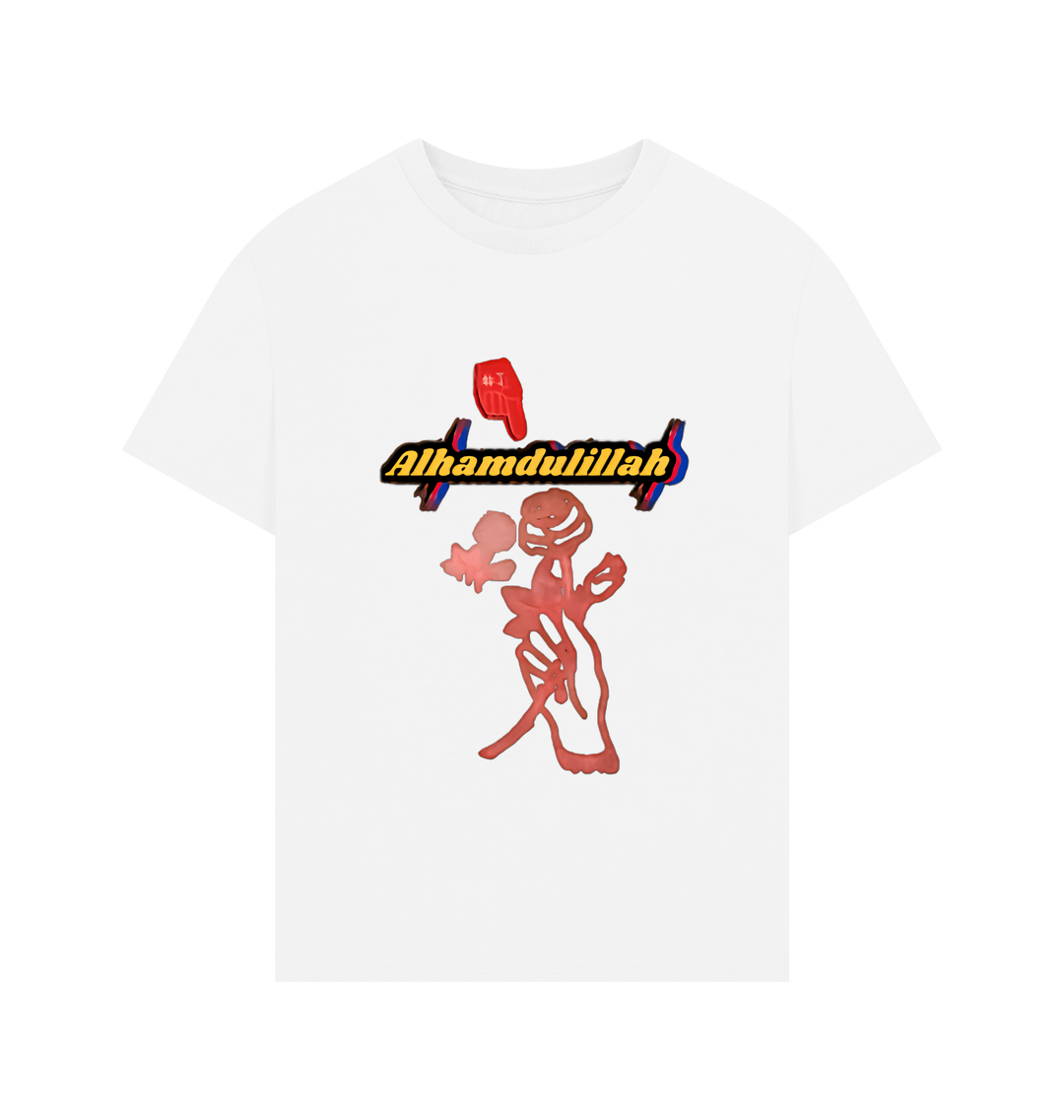 White Printed T-shirt Front