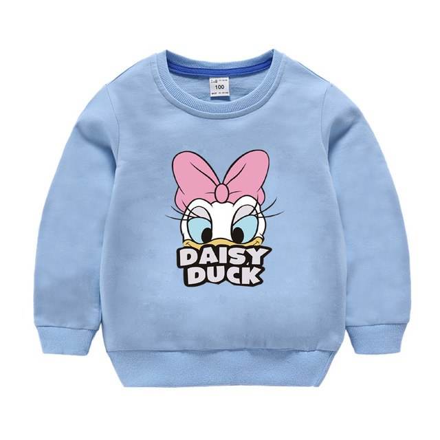 Jargazol Baby Girl Clothes Autumn Winter Fleece Sweatshirt Cartoon Duck Printed Todder Boy Tops Children Cotton Kids Shirt - Faithacle