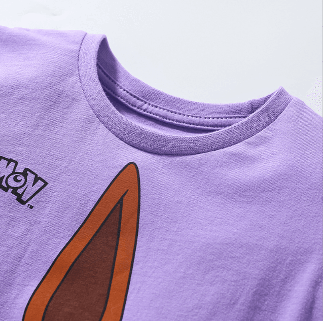 Pokemon purple - Knitted Wear Cartoon Cute Cotton Children T shirt - Faithacle