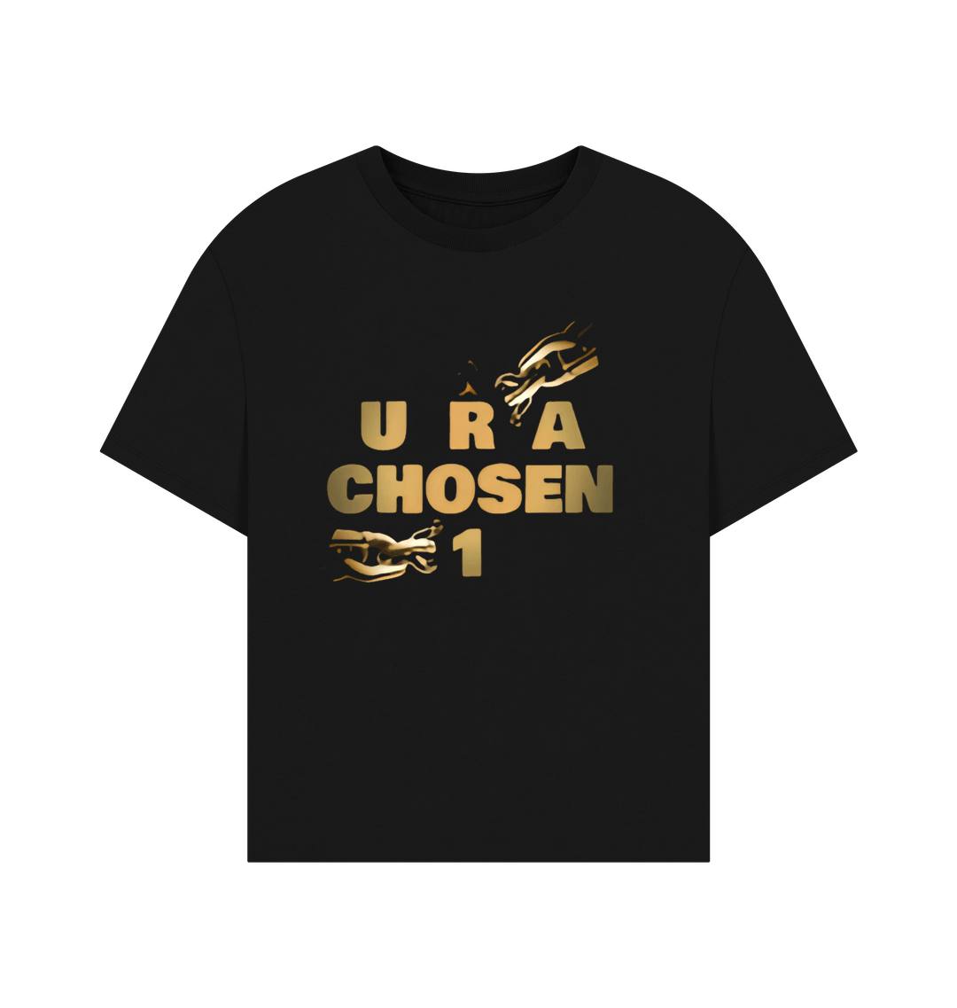 Black Printed T-shirt Front