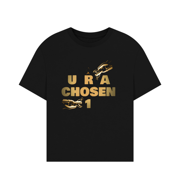 Black Printed T-shirt Front