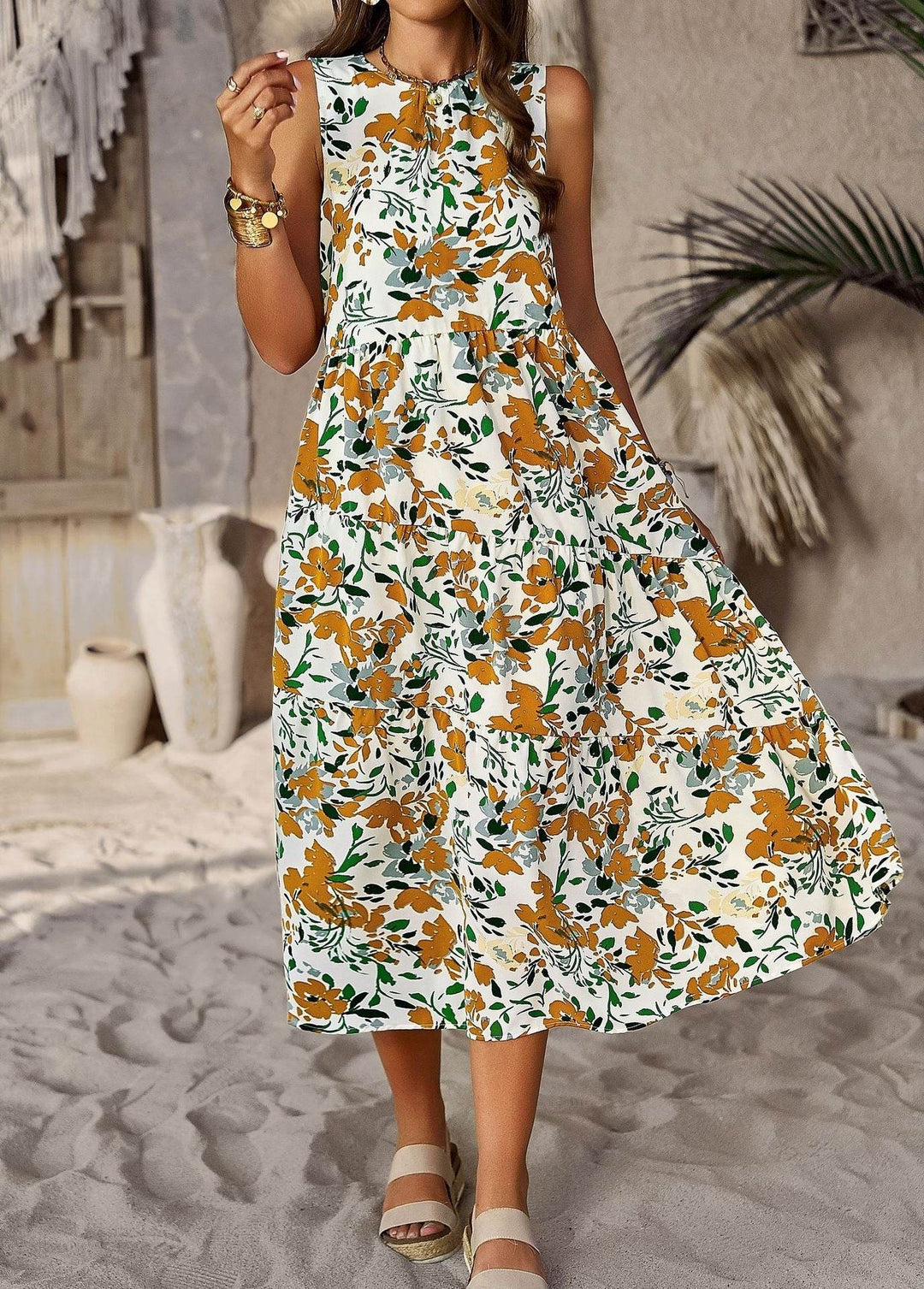 Fashion Dress Spring/Summer Hanging Neck Loose Vacation Dress - Faithacle