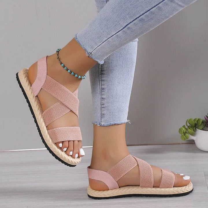 Open Toe Flats Sandals - Faithacle