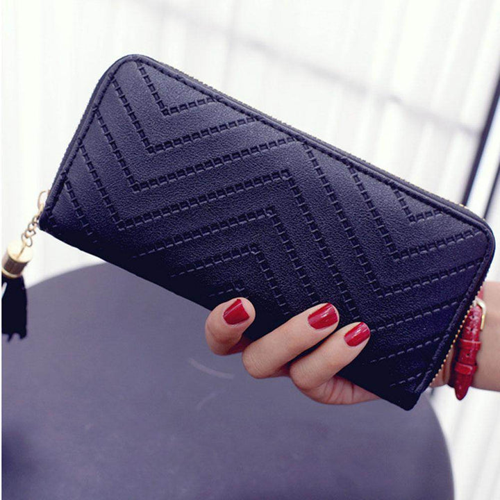ISKYBOB Women Long Wallet Lady Leather Wallet Clutch Handbag - Faithacle