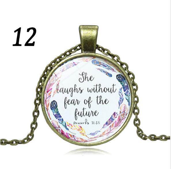 Bible verse necklace Christian faith gifts - Faithacle