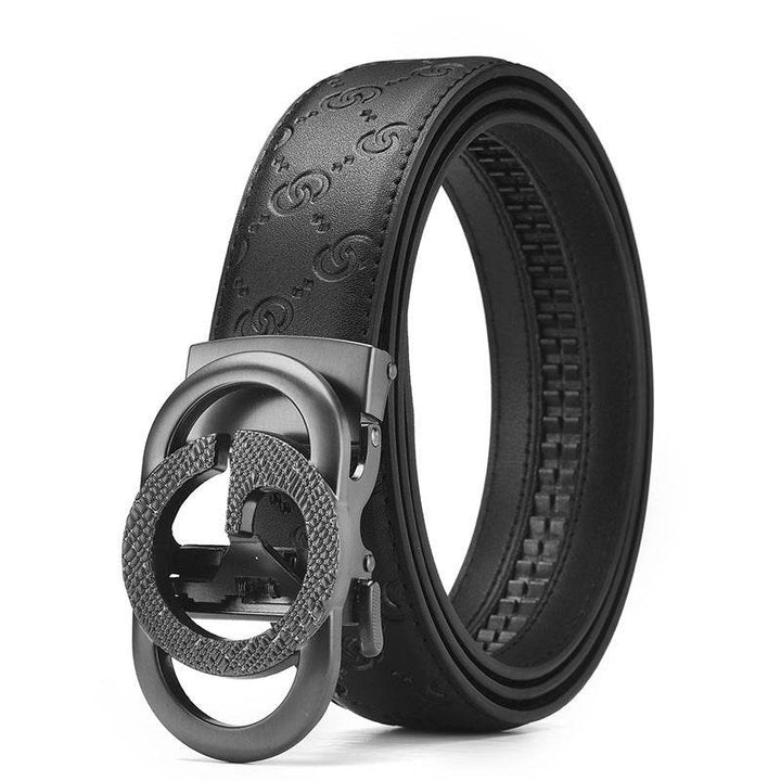 Men's Genuine Leather Alloy Automatic Buckle Versatile Korean Business Casual Fashion Belt - Faithacle