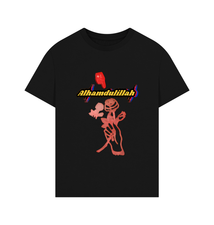 Black Printed T-shirt Front