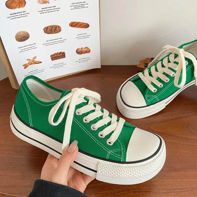 Women Canvas Shoes Fashion - Casual High Top Woman Vulcanize - Faithacle