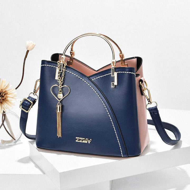 Handbag Korean Style Color Block Large Capacity Women - Faithacle