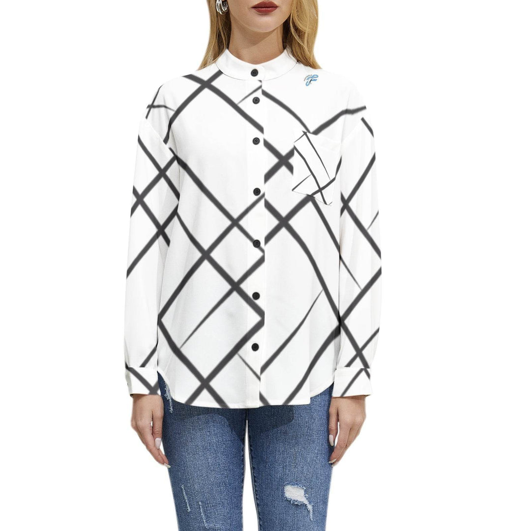 criss cross Long Sleeve Button Up Casual Shirt Top - Faithacle