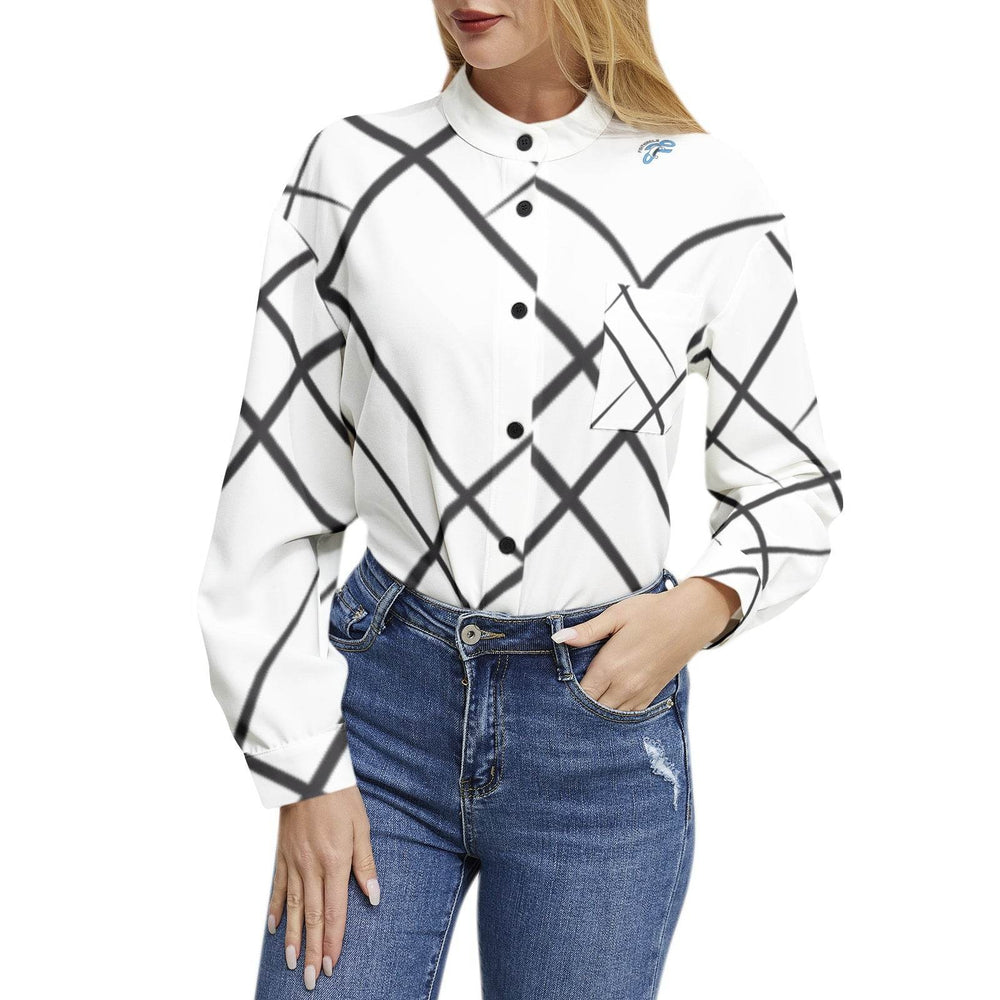 criss cross Long Sleeve Button Up Casual Shirt Top - Faithacle