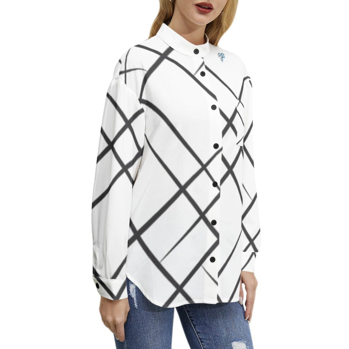 criss cross Long Sleeve Button Up Casual Shirt Top - Faithacle