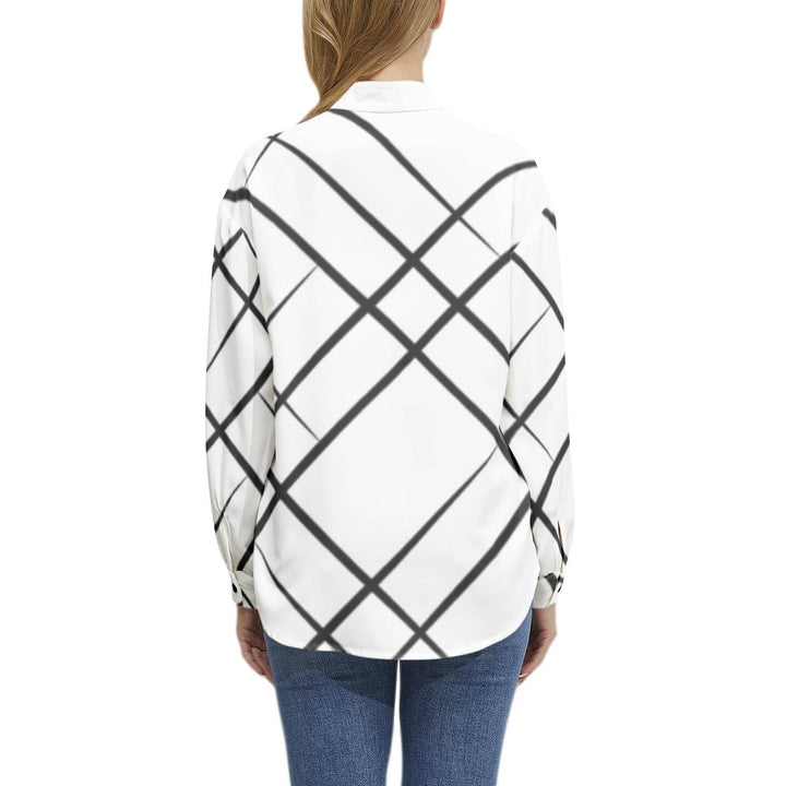 criss cross Long Sleeve Button Up Casual Shirt Top - Faithacle