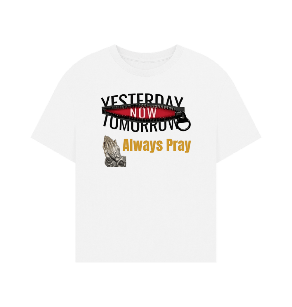 White Printed T-shirt Front
