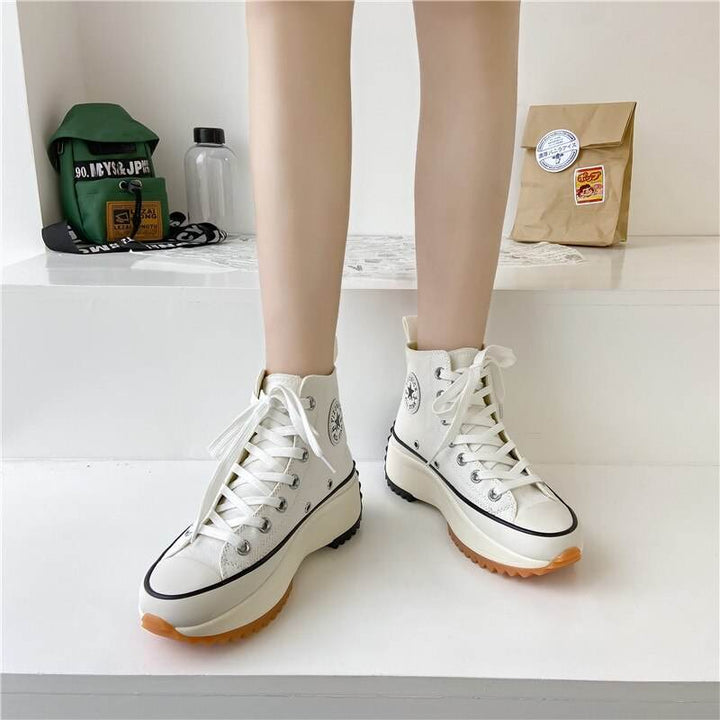 Canvas Shoes Women High Top Sneakers - Faithacle