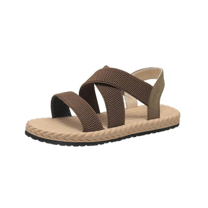 Open Toe Flats Sandals - Faithacle
