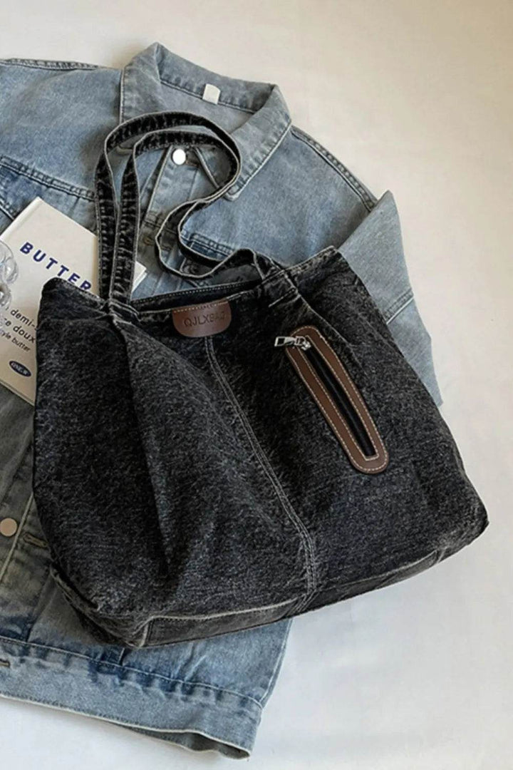 Medium Denim Womens Tote Bag - Faithacle