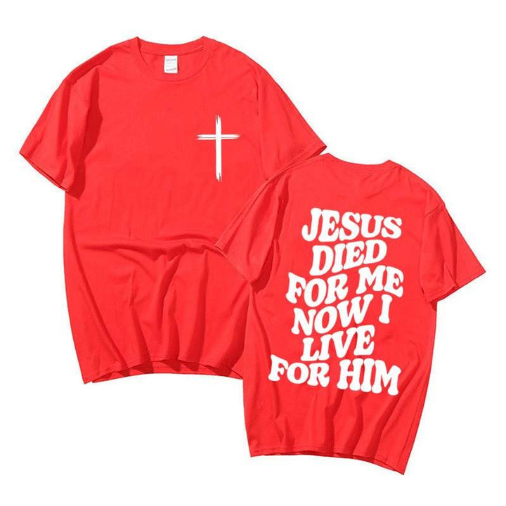 Men's Aesthetic Christian T Shirt Bible Verse Letters Print - Faithacle
