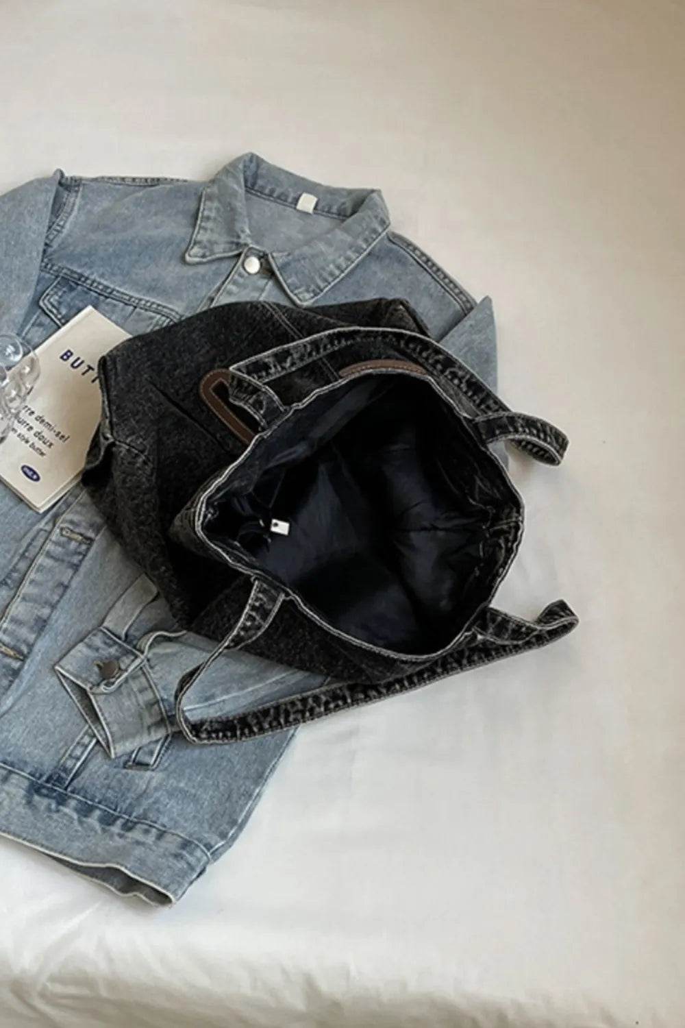 Medium Denim Womens Tote Bag - Faithacle