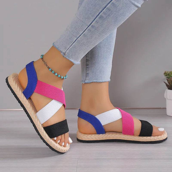 Open Toe Flats Sandals - Faithacle