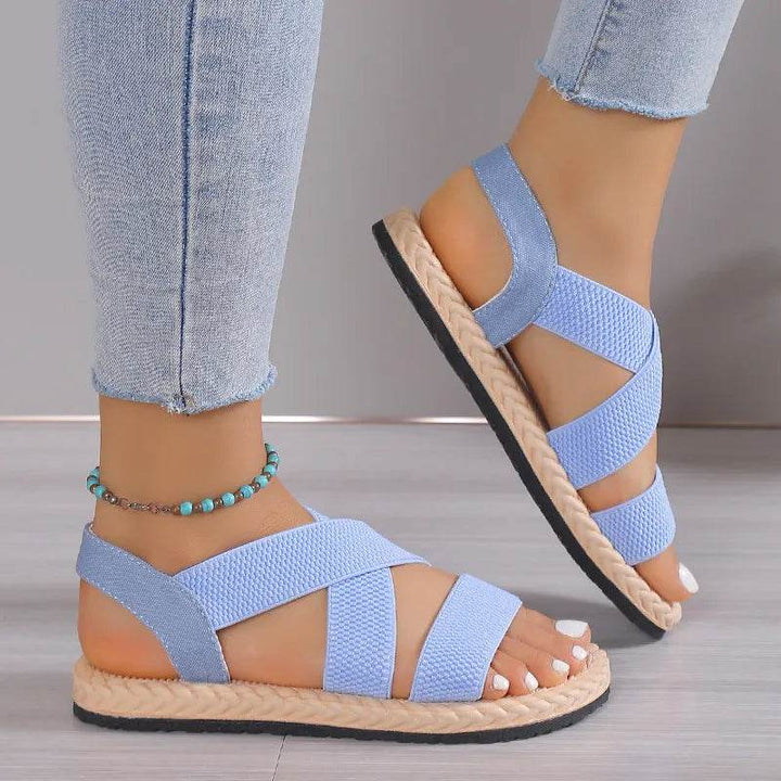 Open Toe Flats Sandals - Faithacle