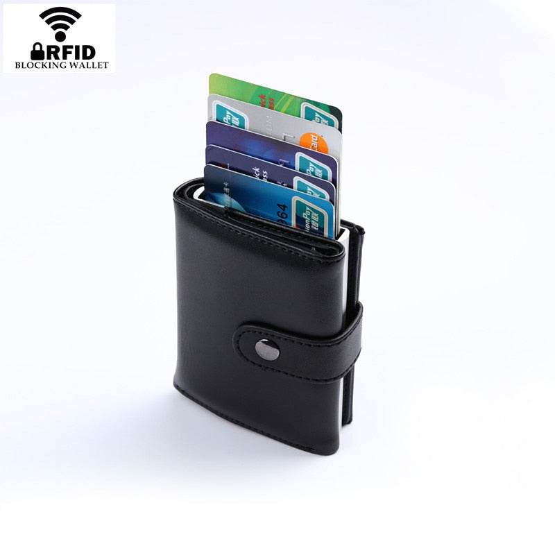 Wallet unisex Genuine Leather Credit card Case id - Faithacle