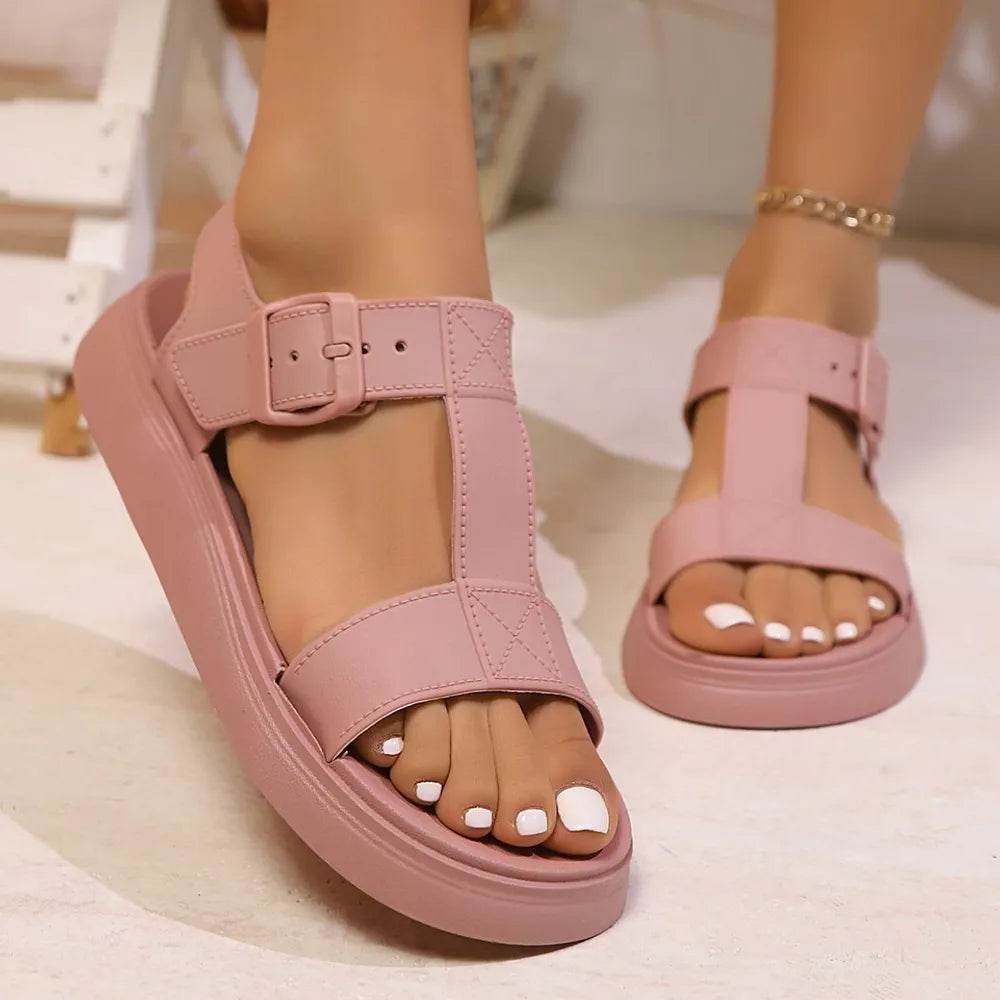 Open Toe Platform Sandals - Faithacle
