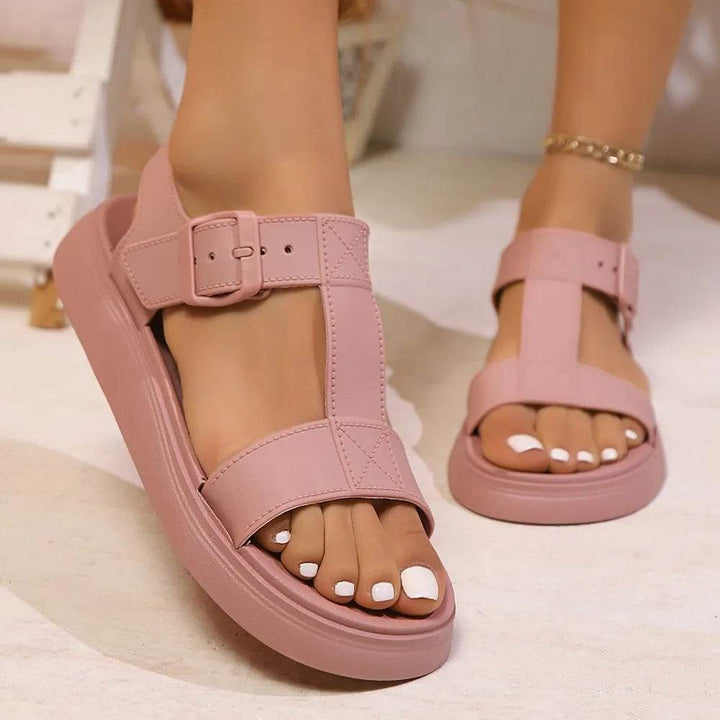 Open Toe Platform Sandals - Faithacle