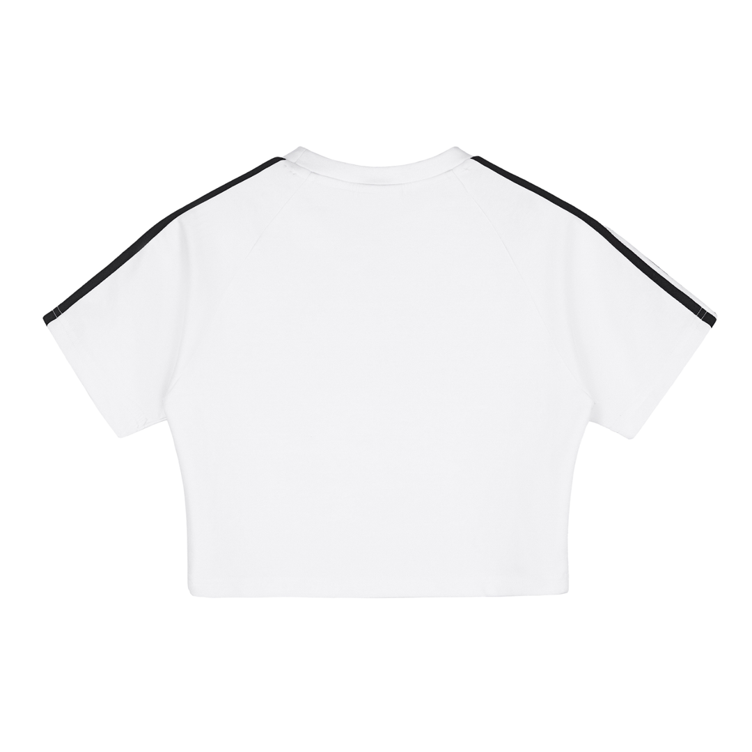 I Know My Worth - Women's White Taped Cooling Crop Top