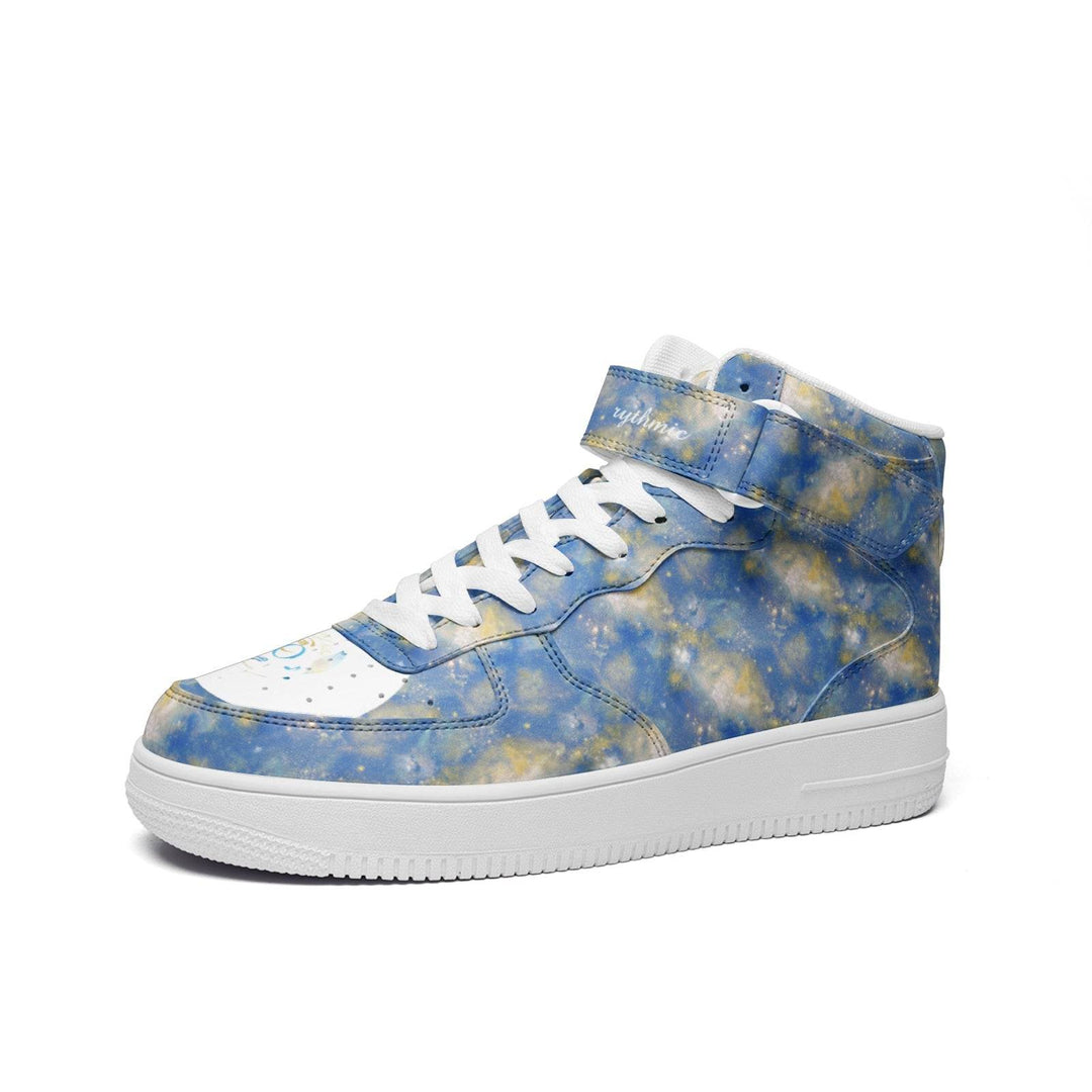 Circle of Fifths - B Flat major Unisex high Top Leather Sneakers - Faithacle