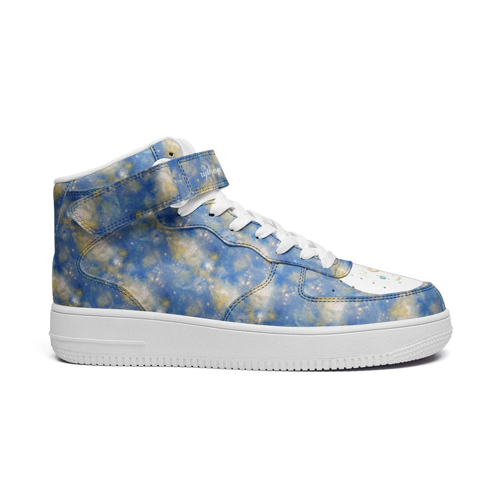 Circle of Fifths - B Flat major Unisex high Top Leather Sneakers - Faithacle
