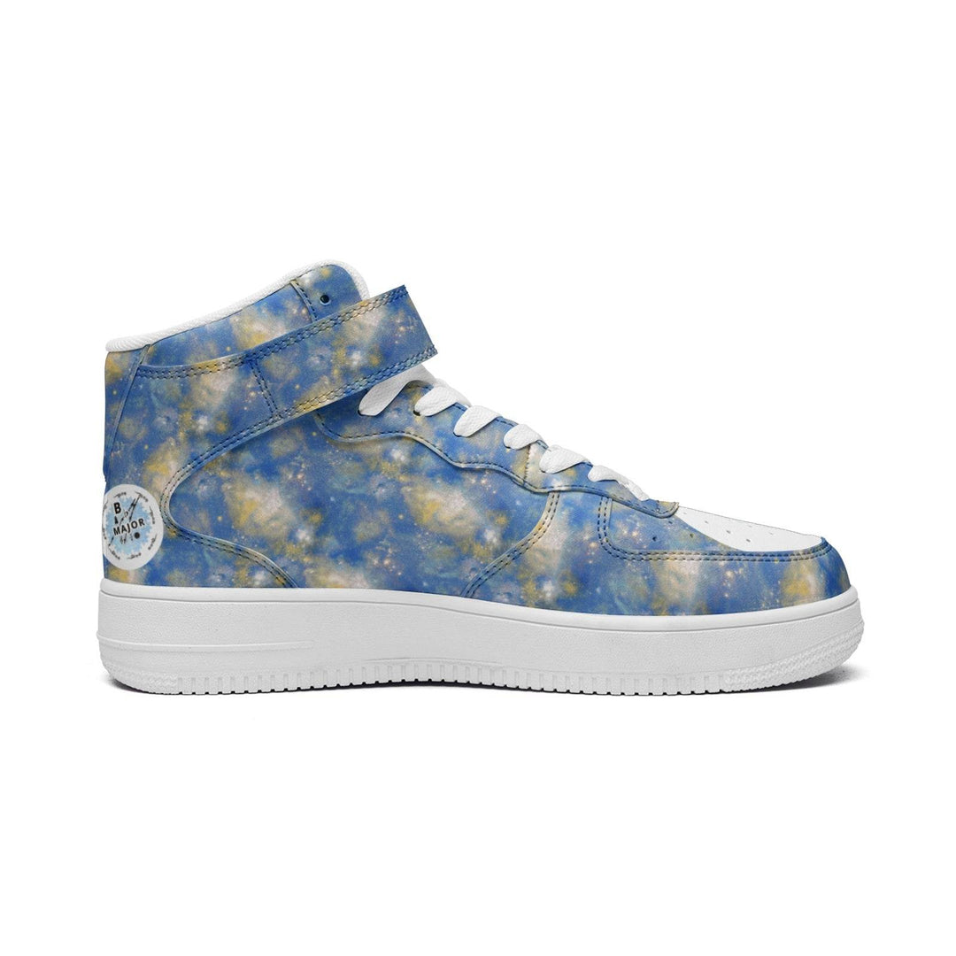 Circle of Fifths - B Flat major Unisex high Top Leather Sneakers - Faithacle