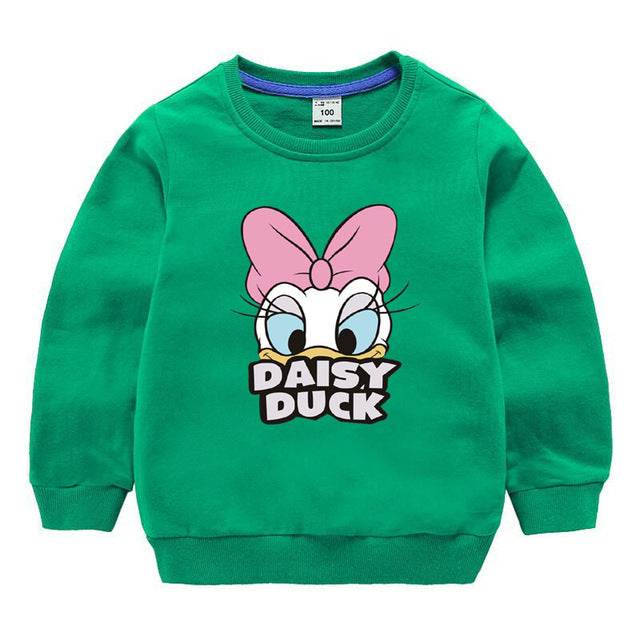 Jargazol Baby Girl Clothes Autumn Winter Fleece Sweatshirt Cartoon Duck Printed Todder Boy Tops Children Cotton Kids Shirt - Faithacle