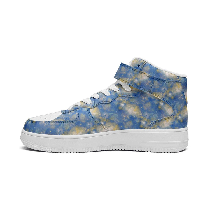 Circle of Fifths - B Flat major Unisex high Top Leather Sneakers - Faithacle
