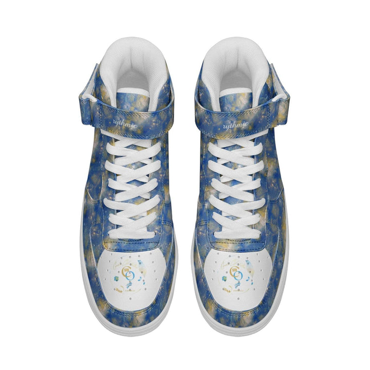 Circle of Fifths - B Flat major Unisex high Top Leather Sneakers - Faithacle