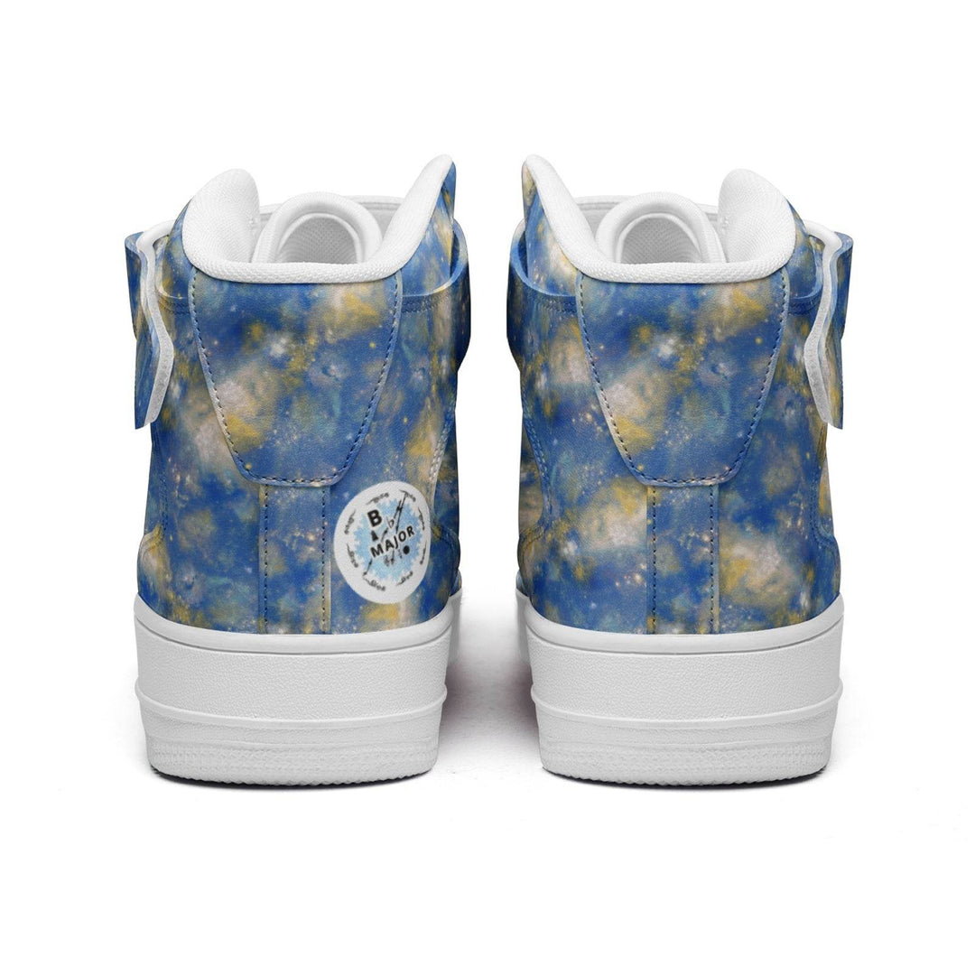 Circle of Fifths - B Flat major Unisex high Top Leather Sneakers - Faithacle
