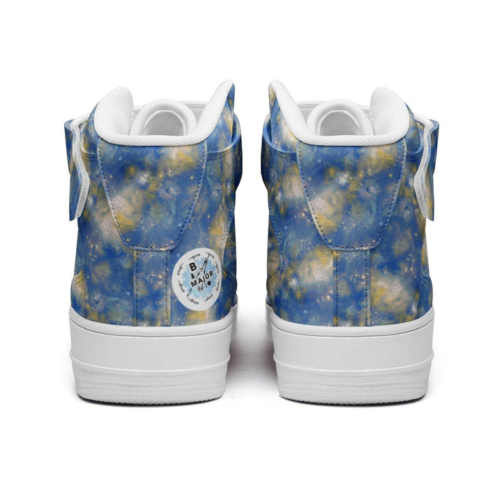 Circle of Fifths - B Flat major Unisex high Top Leather Sneakers - Faithacle